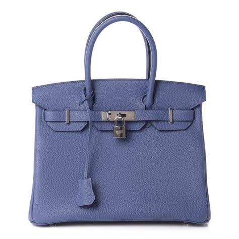 HERMES Togo Birkin 30 Bleu Brighton 658126 